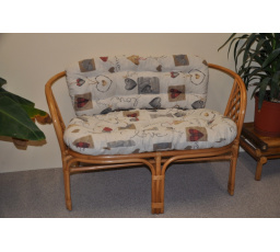 Vankúš na lavičku Bahama s motívom srdca LOVE