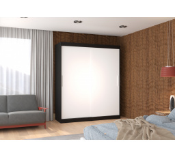 Posuvná skriňa LINCOLN 180 Čierna+Biela