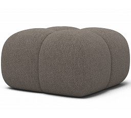 Čalúnený puf Covio, hnedý buklé Royal 20 85x52