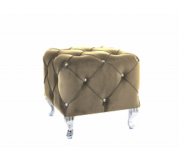 Taburet HESTIA K, béžový BLUVEL 28/strieborná