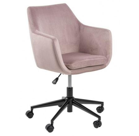 Kancelárska stolička na kolieskach Nora VIC ružová