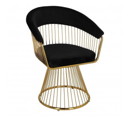 Stolička Feeny Velvet čierna