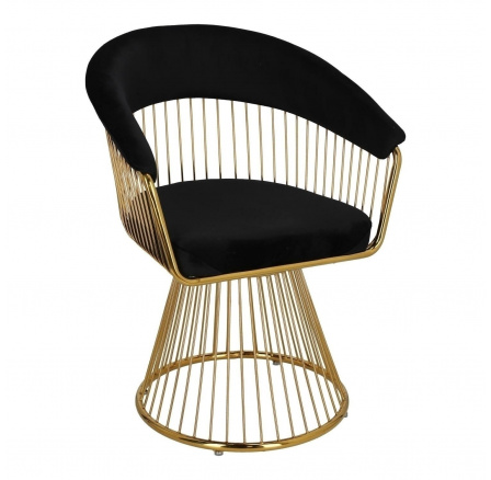 Stolička Feeny Velvet čierna