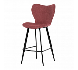 Stolička barová, červená látka, čierna podnož