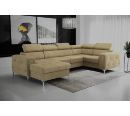 Rohová sedacia súprava ORION MAX III s funkciou spania 165x320x185 cm - béžová, pravá