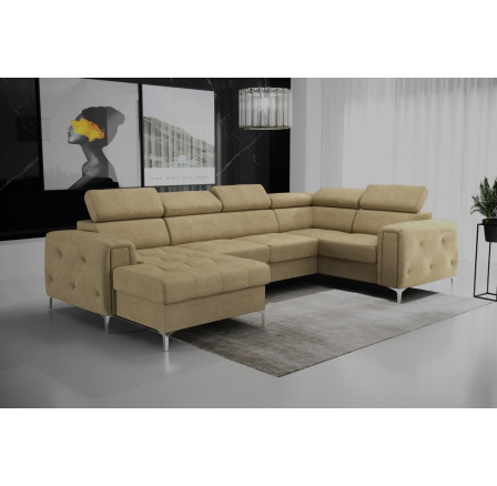 Rohová sedacia súprava ORION MAX III s funkciou spania 165x320x185 cm - béžová, pravá Rohová sedacia súprava ORION MAX III s funkciou spania 165x320x185 cm - béžová, pravá