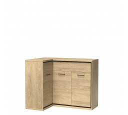 Rohová komoda MEDIOLAN M15 Natural Hikora opačná strana