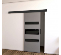 Posuvné dvere STANDART MIX D90, sivá/čierna