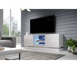 TV komoda QIU 160, Biela lesklá