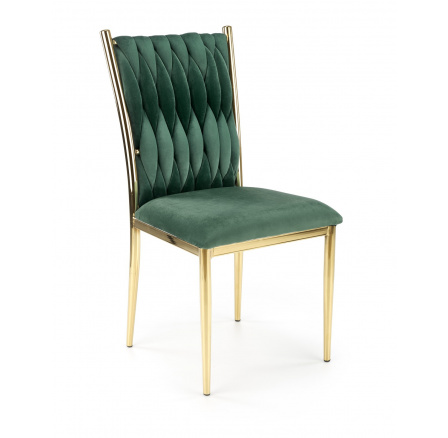 Jedálenská stolička K436, zelená/zlatá