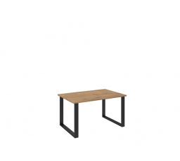 LOFT - Jedálenský stôl w. 138 x 75 x 90, laminovaný dubový lancelot/čierny kov "LP" (K150-Z)