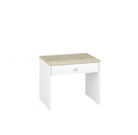 EMPOLI 15 - písací stôl 1S, laminovaný, biely/bukový fjord (ML) (ELMO15=1PACK) (K150)NOVINKA