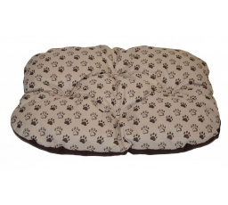 Podložka pre psa vodeodolná zaoblená 60x45 cm labka béžová