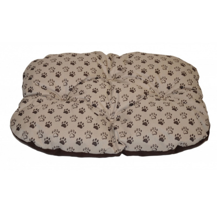 Podložka pre psa vodeodolná zaoblená 60x45 cm labka béžová