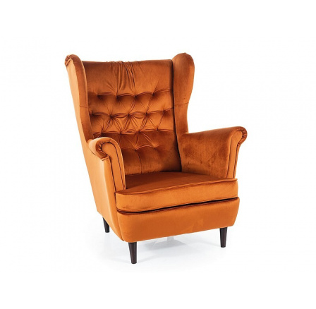 Kreslo HARRY VELVET, Cinnamon Bluvel 4215/Wenge