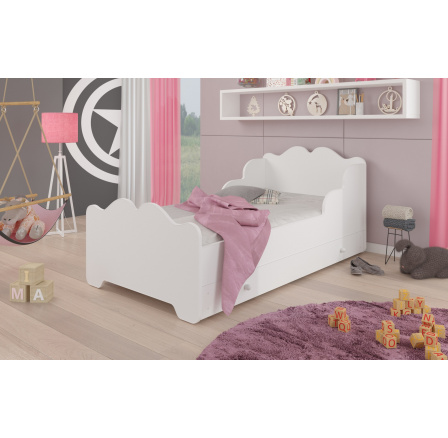 posteľ s matracom a zásuvkou XIMENA WHITE 140x70 White