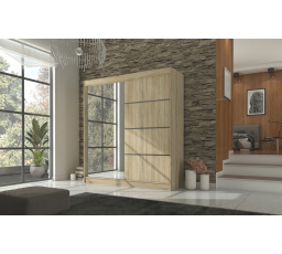 Posuvná skriňa so zrkadlom GILTON 200 Sonoma+Sonoma