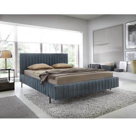 Posteľ Plissa 160x200, Velvetmat 100 Posteľ Plissa 160x200, Velvetmat 100
