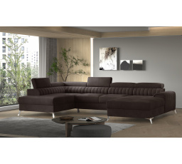 Sedacia súprava v tvare U LACANTE, Velvetmat 22 Ľavá