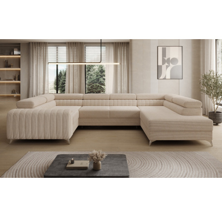 Rohová sedacia súprava v tvare U LOUIS, Jarell 18 Pravá