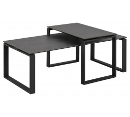 Sada 2 konferenčných stolíkov Katrine čierna