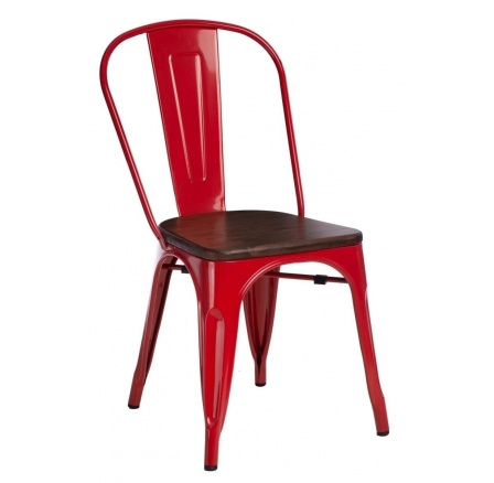 Stolička Paris Wood červená borovica orech