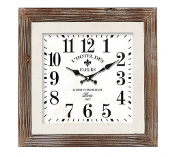 Hodiny nástěnné - čtvercové, 40 cm, dřevěný rám