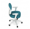 Dětská židle, výškově nastavitelná, modrá síťovina, KA-K1062 BLUE