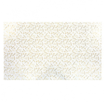 Ubrus - zlatý vánoční vzor, 100% polyester, 130 x 220 cm