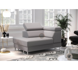 Kreslo leňoška GALAXY prírodná koža - Ľavá strana, Sivá koža