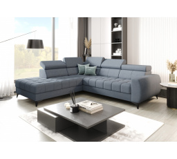 Rohová sedacia súprava PORTO 225X255 cm - ľavá, odtiene šedomodrej