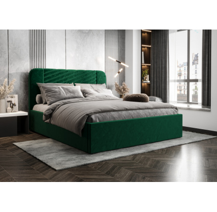 Posteľ VENEZIA s úložným priestorom - 200 cm x 200 cm, Kovová na plynových zdvihákoch