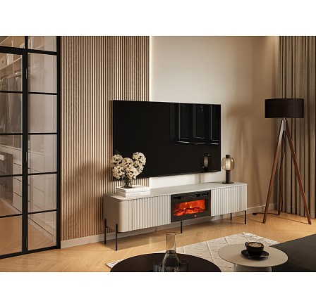 TV komoda VERA 190 EF s malým krbom, kašmír TV komoda VERA 190 EF s malým krbom, kašmír