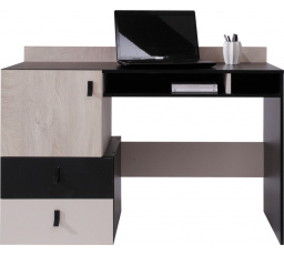 Písací stôl PLANET- PL9, čierna+dub+béžová