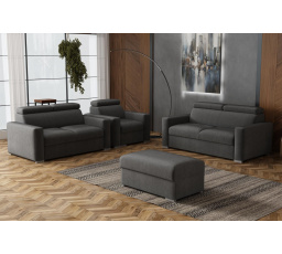 Sedacia súprava Petrit 3+2+1+taburet Kronos sivá