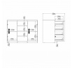 Komoda SIMPLICITY 236, Biely lesk