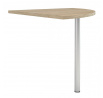 Rohový písací stôl OFFICE 80400/72, Dub sonoma/Silver grey