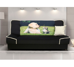 Pohovka Rallye, pes a mačka