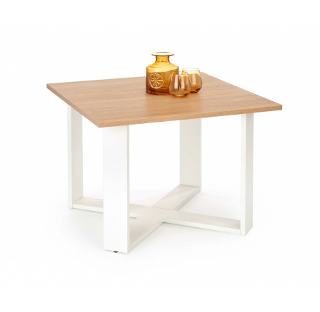 Konferenčný stôl CROSS, zlatý dub/biela (1ks=1ks)