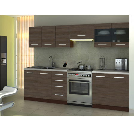 Kuchyňa AMANDA 1 260 - KUCHYNSKÁ LINKA - Wenge/Akácia škorica Kuchyňa AMANDA 1 260 - KUCHYNSKÁ LINKA - Wenge/Akácia škorica