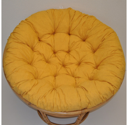 Vankúš deluxe pre kreslo papasan 110 cm - žltý