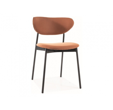 Jedálenská stolička DAN, oranžová 219/čierna