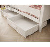 Detská Poschodová Posteľ Jori s zábranou 200x90 Biela+Borovica