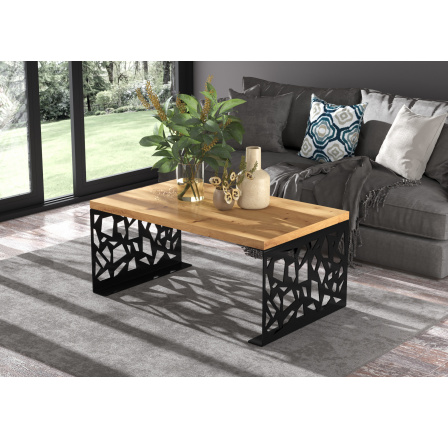 Konferenčný stolík SEMARA 100x60 Čierny+Artisan