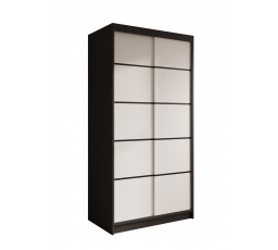 Posuvná skriňa Verto 100 Čierna+Biela