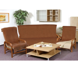 Prehoz na sedaciu súpravu Kira PLUS 3+1+1 hnedá/béžová