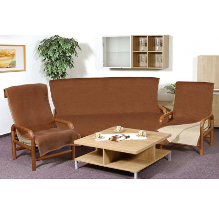 Prehoz na sedaciu súpravu Kira PLUS 3+1+1 hnedá/béžová