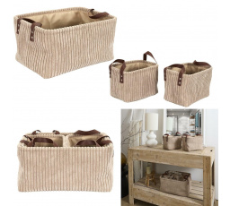 Sada 3 košov Manšester taupe