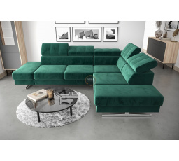 Rohová sedacia súprava EMPORIO 225X300 - voliteľný odtieň, pravá