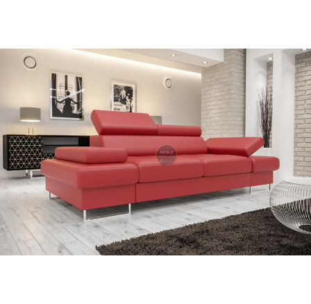 Sofa GALAXY II 235 cm prírodná koža - červená koža Sofa GALAXY II 235 cm prírodná koža - červená koža